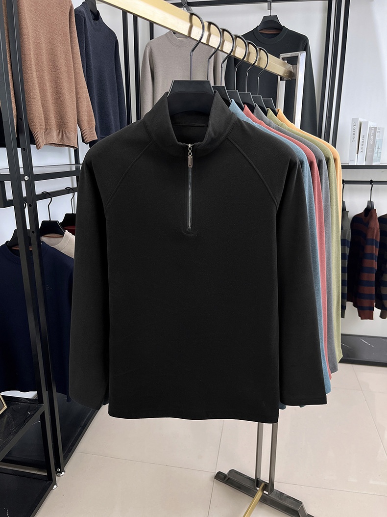 Thermounterwäsche für Jungen und Herren, Größe S, trendiges und vielseitiges Oberteil für Herbst und Winter, Stehkragen, halber Reißverschluss, lange Ärmel, Derong_voghion.com