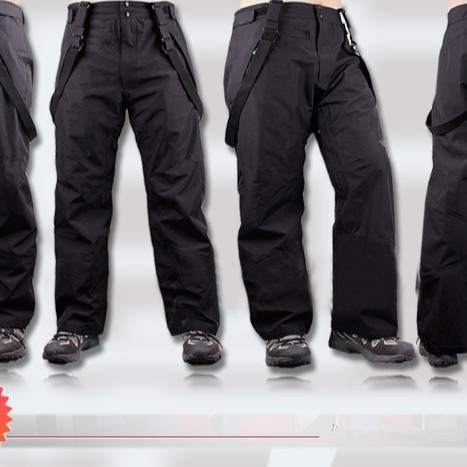 001 Authentic Outdoor Sports Windproof Waterproof Bib Two-Piece Set Detachable Three-Layer Laminated Ski Pants For Men_voghion.com