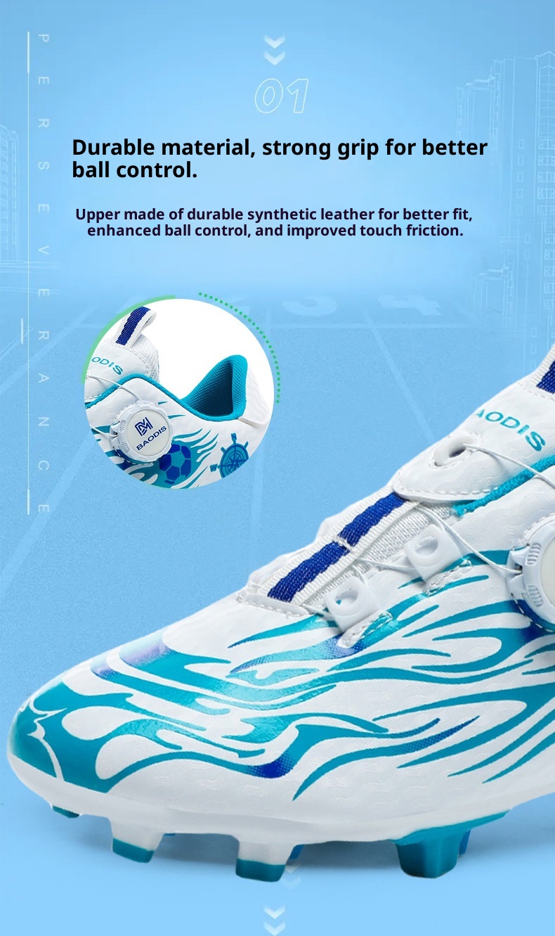 ShoeGlobe Children's Professional Training Cleats For Primary And Secondary School Students Boys' Competition Special Long Spike_voghion.com