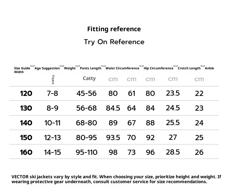 001 VECTOR Nieuwe kinderwinter jongens en meisjes verdikte koudebestendige warme skibroek eendelig dropshipping_voghion.com