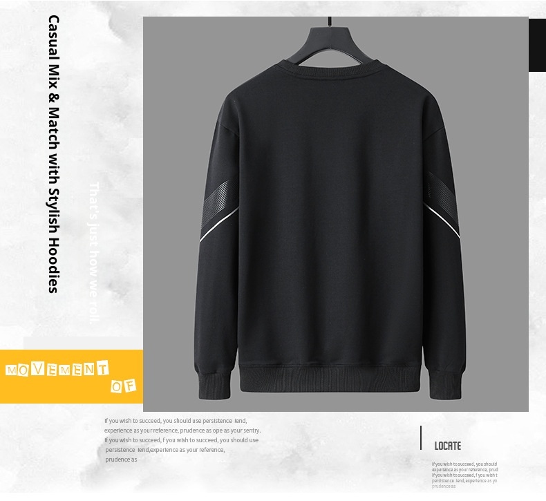 001 Trendiges Winter-Zweiteiler-Set, lässiger Sportanzug für Frühling und Herbst, Herren-Sweatshirt mit Rundhalsausschnitt_voghion.com