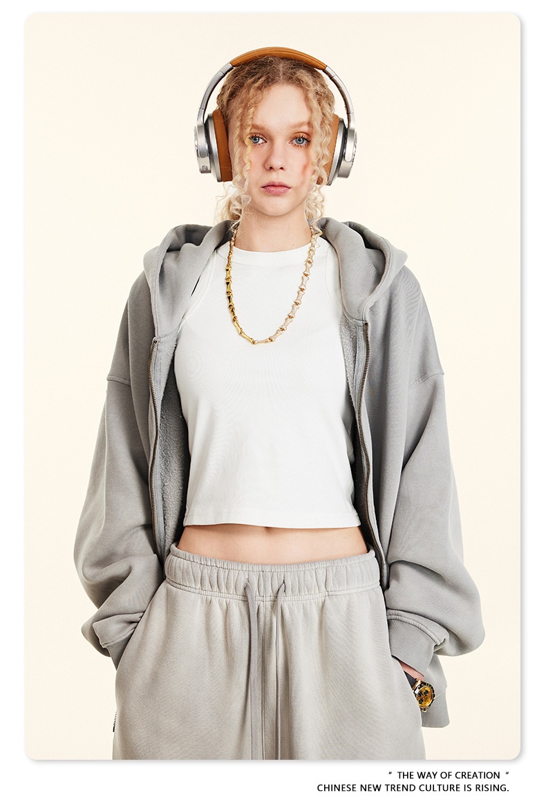 Boy BE Clothing | Herbst/Winter 2025 Amerikanischer Vintage-Stil Fleecegefüttertes Kapuzensweatshirt für Herren Vielseitige Jacke Top_voghion.com