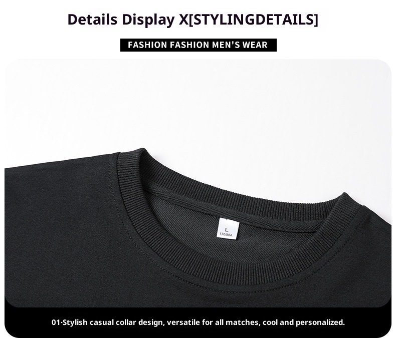 001 Trendiges Winter-Zweiteiler-Set, lässiger Sportanzug für Frühling und Herbst, Herren-Sweatshirt mit Rundhalsausschnitt_voghion.com