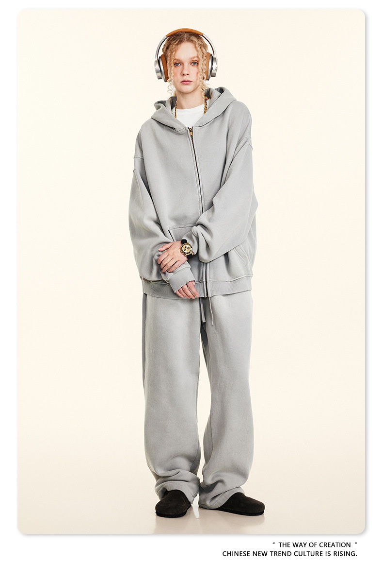 Boy BE Clothing | Herbst/Winter 2025 Amerikanischer Vintage-Stil Fleecegefüttertes Kapuzensweatshirt für Herren Vielseitige Jacke Top_voghion.com