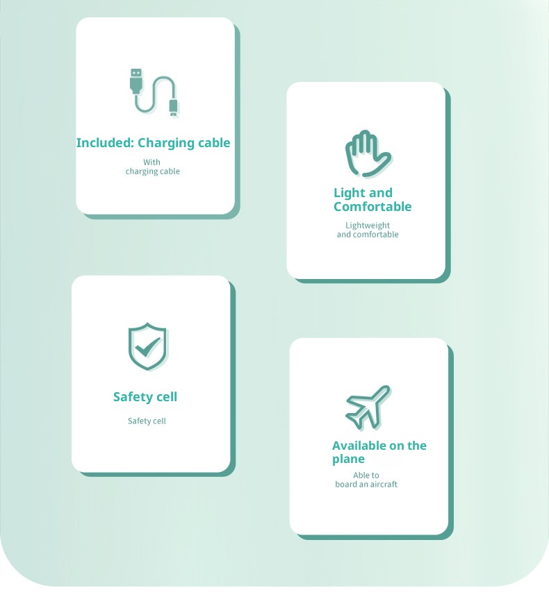 Techglobe Mini Cavo Integrato 20000mAh Banca Grande Capacità Cartone Animato Alimentatore Portatile Mobile con Ricarica Rapida Stampata_voghion.com