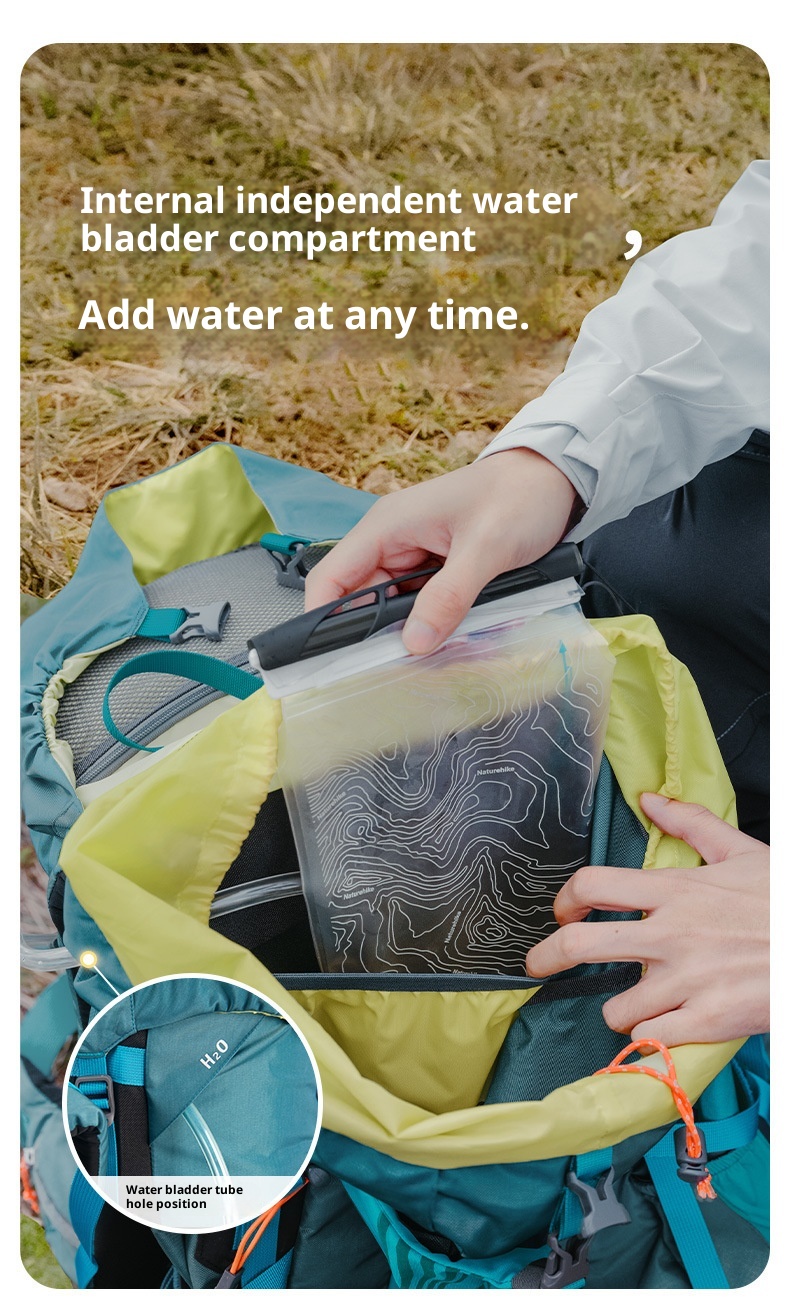 Zaino da trekking professionale ActiveGo Natur Noke Cloud Trail da 55 litri, grande capacità, doppia tracolla_voghion.com