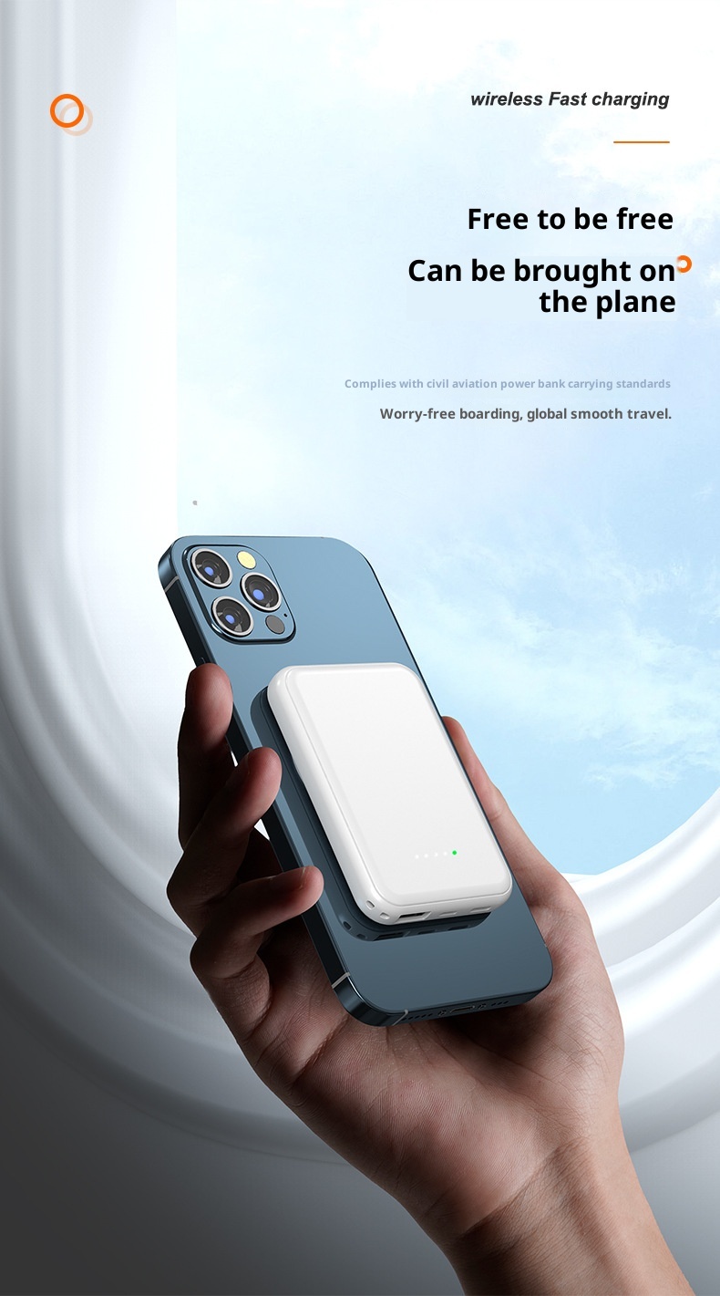 Techglobe 5000mAh Magnetische Powerbank mit Clip, tragbare mobile Stromversorgung, kreatives Geschenk, individuell anpassbar, Großhandel_voghion.com