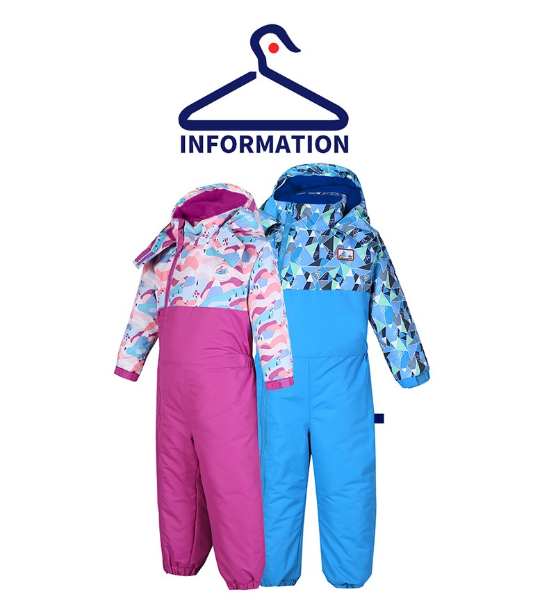 001 E-commerce transfrontaliero Phibee Baby Elephant Tuta da sci per bambini Giacca calda Pantaloni Un pezzo Dropshipping_voghion.com