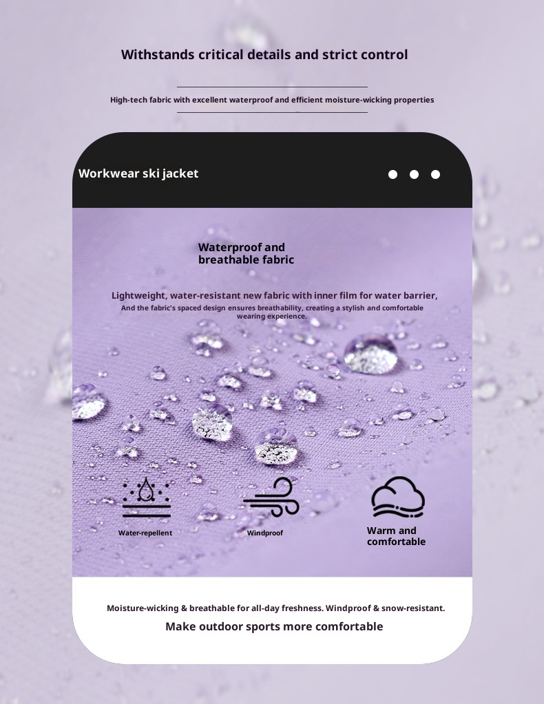 001 2023 Winter New Ski Bib Waterproof Patchwork Color Block Slim Unisex Warm Snow Pants_voghion.com