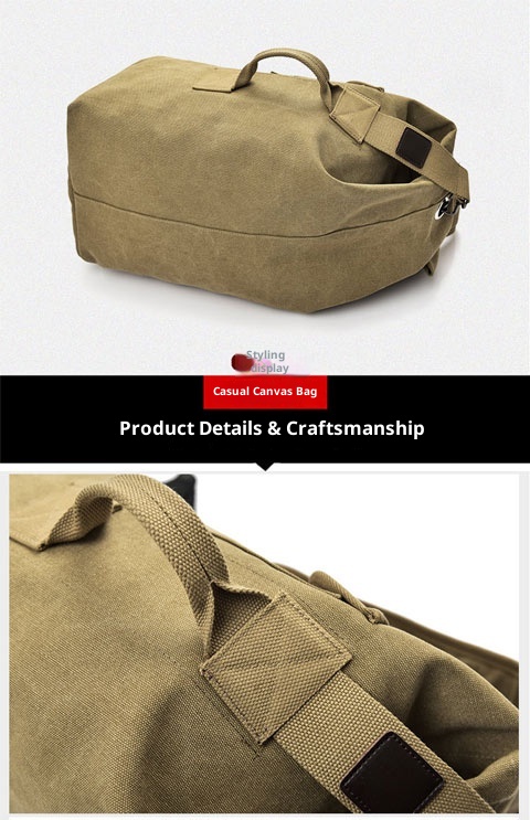 ActiveGo Backpack Double Shoulder Outdoor Travel Ins Super Popular Canvas Bucket Large Capacity Hiking Sports Personality Men's_voghion.com