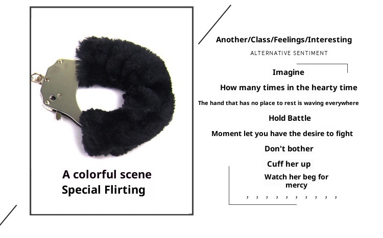 Menottes en peluche LuvBox Fangqu, jouets alternatifs pour le sexe, le flirt, l'amour et le bondage._voghion.com