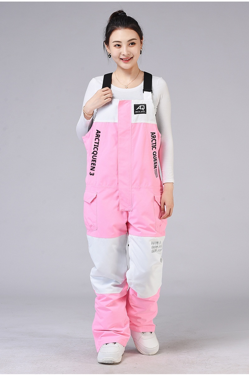 001 Bib Pants For Men Women, Couples' Winter Windproof, Warm, Thickened, Snowboard And Ski Pants, New Style_voghion.com