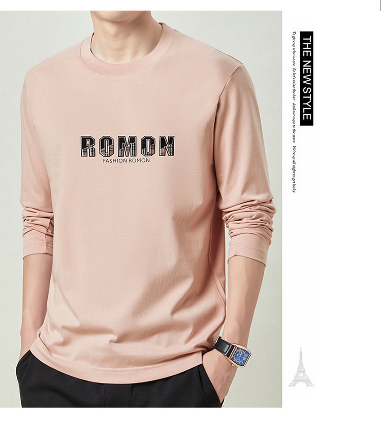boy 230g Heavyweigh 100% Coon Long Sleeve T-Shir Men's Solid Color Base Shir New Top Spring Auumn Round Neck_voghion.com