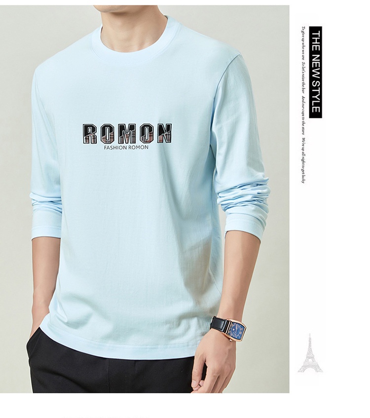 boy 230g Heavyweigh 100% Coon Long Sleeve T-Shir Men's Solid Color Base Shir New Top Spring Auumn Round Neck_voghion.com