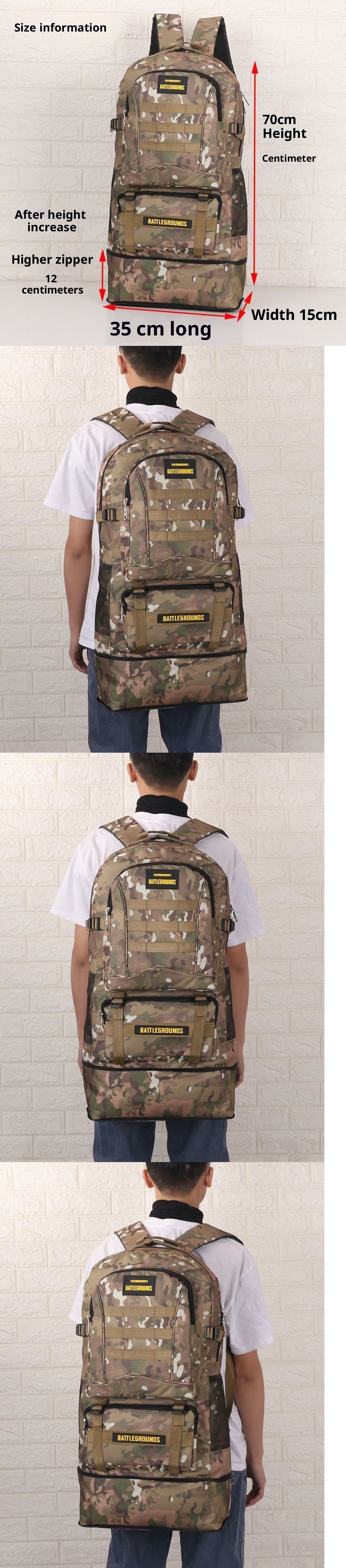 ActiveGo Outdoor 120L Camouflage Hiking per uomo, capacità extra large, viaggio, sport, Bapa, bagaglio per pendolarismo e ritorno_voghion.com