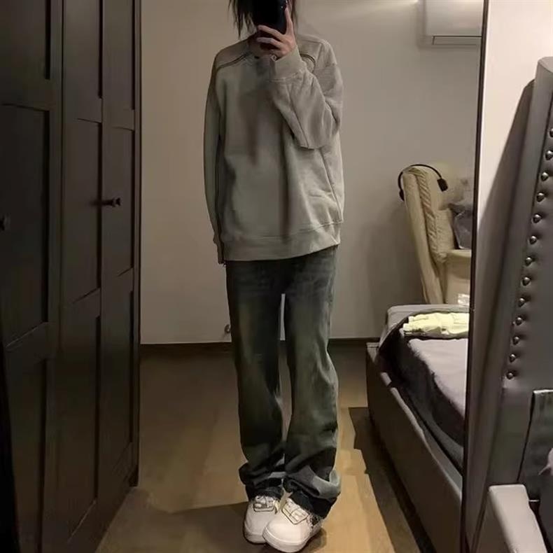 boy Retro Heavy Zipper Cleanfit Sweatshirt Men's Spring Autumn Niche Design Trendy Brand European And American High Street_voghion.com