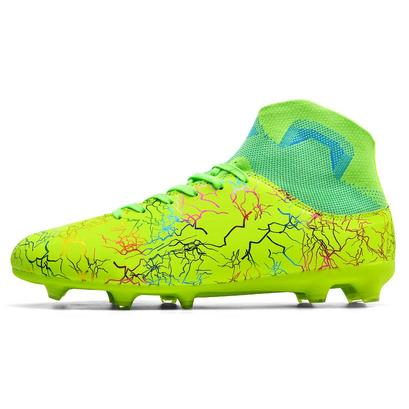 ShoeGlobe Cross-Border High-Top Mandarin Duck Fußballschuh mit Sockenkragen für Herren AG Lange Spikes Kunstrasen Studententraining_voghion.com