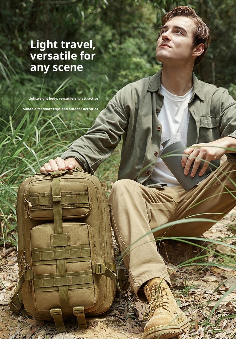 Zaino tattico ActiveGo, grande capacità, multifunzionale, per sport all'aria aperta, da viaggio, alpinismo, da uomo, portatile_voghion.com