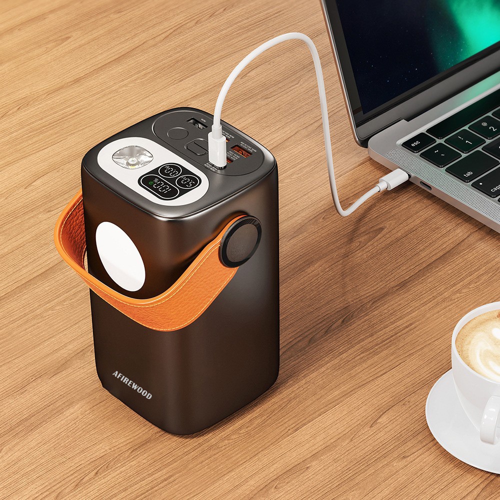 Batterie externe portable Techglobe 100 W à charge rapide bidirectionnelle avec lampe torche intégrée pour les situations d'urgence_voghion.com