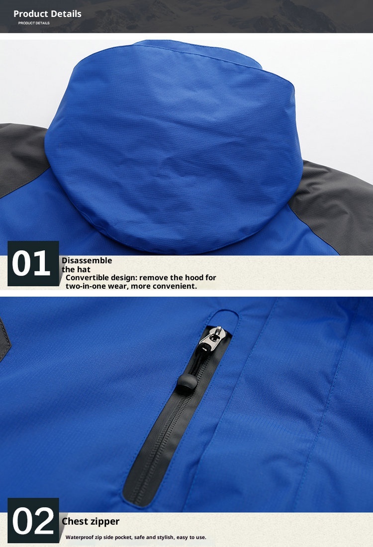 001 Großhandel Outdoor-Jacke und -Hose Zweiteiliger Herren-Skianzug aus dickem Fleece, Set für Damen_voghion.com