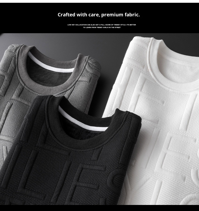 Felpa con cappuccio in pile spesso e caldo, girocollo, primavera e autunno, da uomo, a maniche lunghe, alla moda, invernale, strato interno, maglietta di base_voghion.com