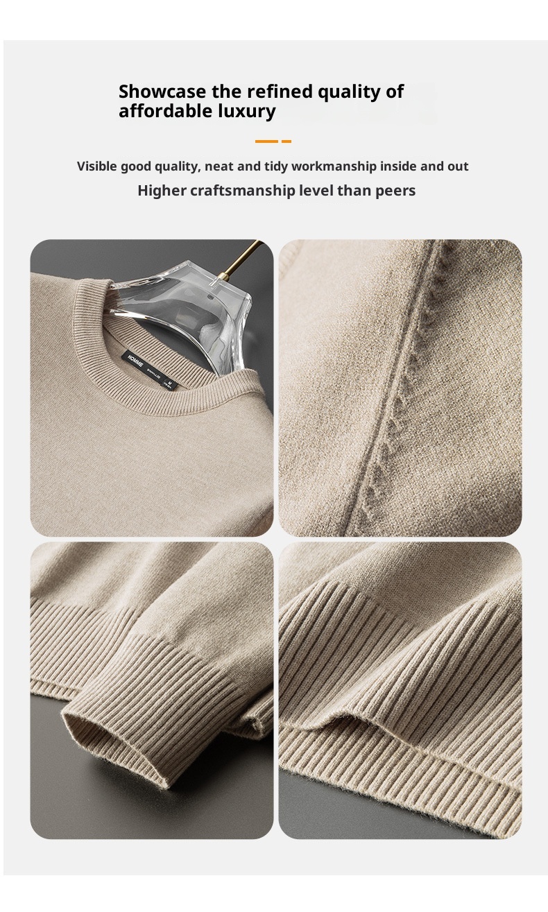 boy 2025 Autumn Winter New Half Turtleneck Sweater Men's Inner Layer Slim Fit Lake Blue Base Knitted Pullover Top_voghion.com