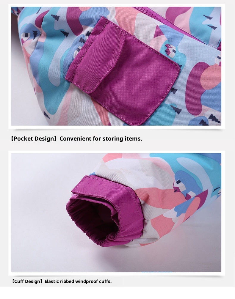 001 E-commerce transfrontaliero Phibee Baby Elephant Tuta da sci per bambini Giacca calda Pantaloni Un pezzo Dropshipping_voghion.com