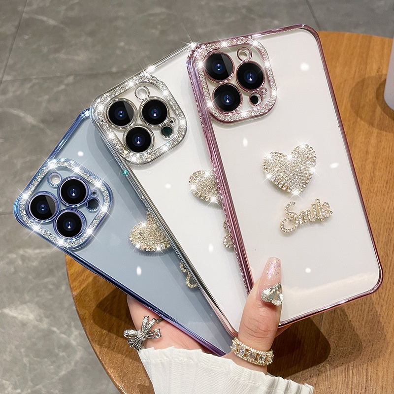 TechGlobe Compatible With 16 Pro Max New Phone Heart 15 Lens 12 Full Coverage IPhone 14 Protective Case 13 PM_voghion.com