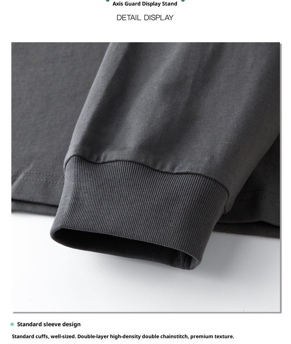 boy Vintage Pure Cotton Style Long Sleeve T-Shirt For Men 260 Trendy Brand Crew Neck Sweatshirt Fit 260g European And_voghion.com