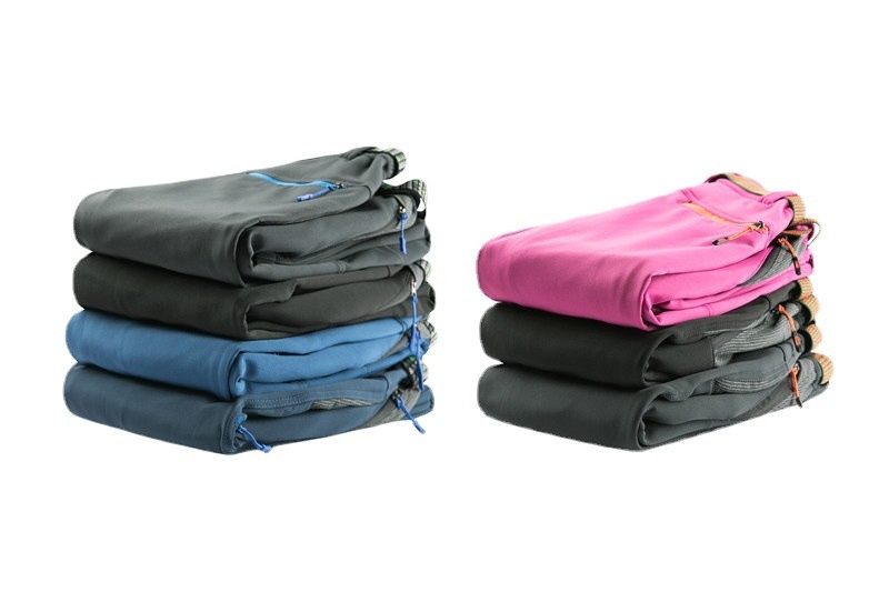 001 Factory Direct Outdoor Softshell Men Windproof Waterproof Hiking Thickened Ski Soft Shell Fleece Pants Women_voghion.com
