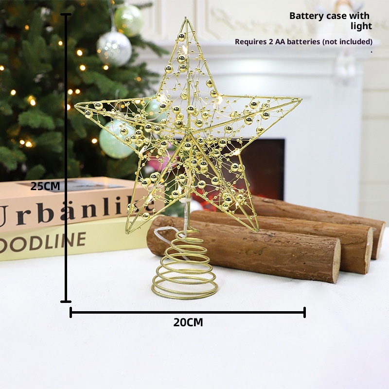 Lillian New Socks Star Top Cluster Albero di Natale Ornamento da appendere Decorazione atmosfera festiva Striscia luminosa Disponibile_voghion.com