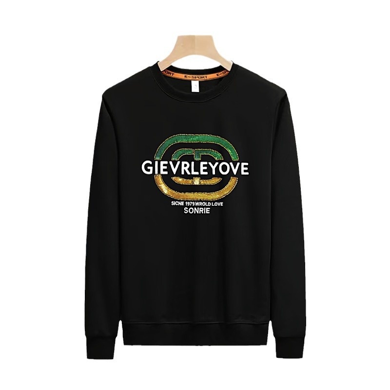 boy Crew Neck Sweatshirt Heavy Embroidery Sequins And Beads Long Sleeve Shirt Trendy Brand Men's Fashion Top Personality_voghion.com