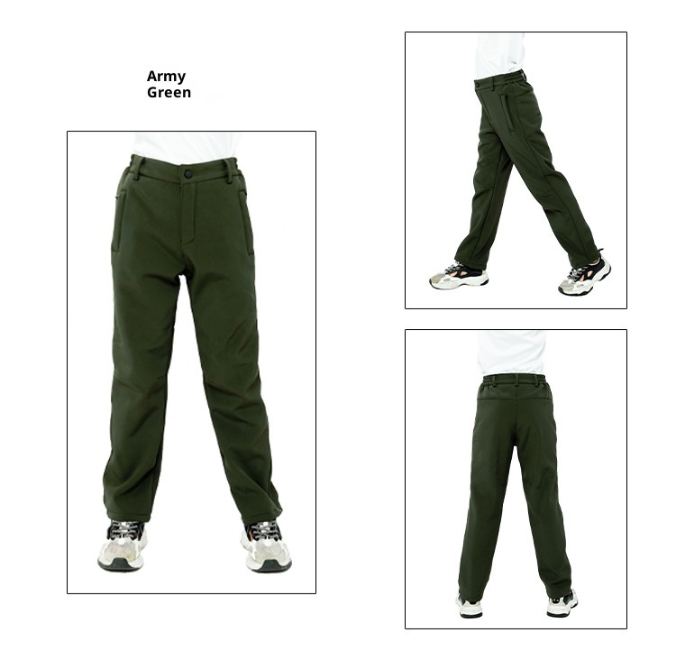 001 2023 Children's Softshell Boys And Girls Big Kids Autumn Winter Outdoor Sports Waterproof Windproof Fleece Lined Warm_voghion.com