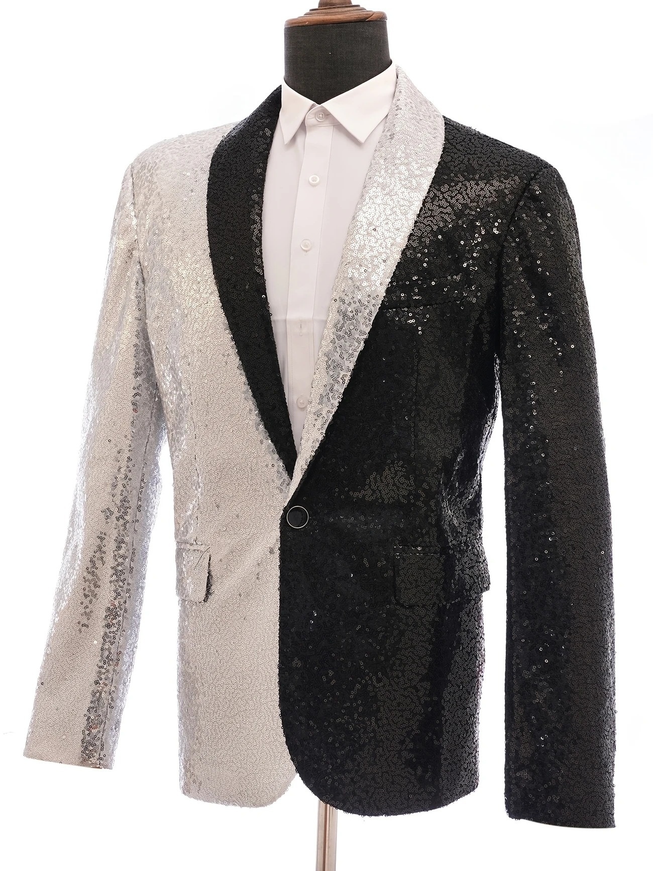 ragazzo ragazzo europeo e americano vestito da spettacolo reversibile con paillettes dorate coreano abito da discoteca uomo presentatore presentatore giacca da studio_voghion.com