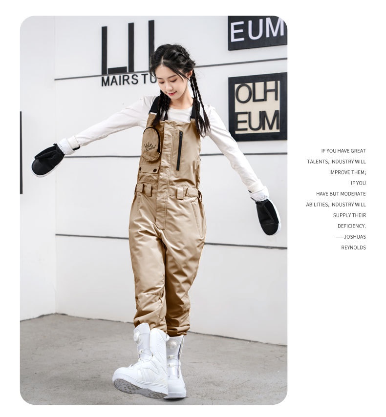 001 Cross-Border Source New Men's And Women's Workwear Personality Snowboard Windproof Waterproof Warm Breathable Ski Bib_voghion.com