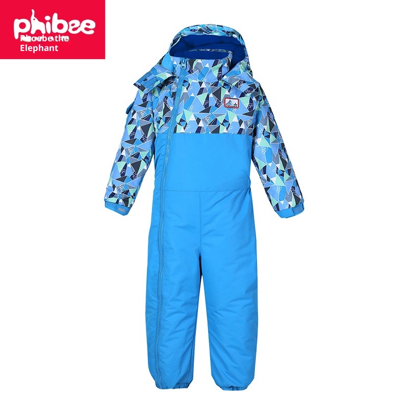 001 E-commerce transfrontaliero Phibee Baby Elephant Tuta da sci per bambini Giacca calda Pantaloni Un pezzo Dropshipping_voghion.com