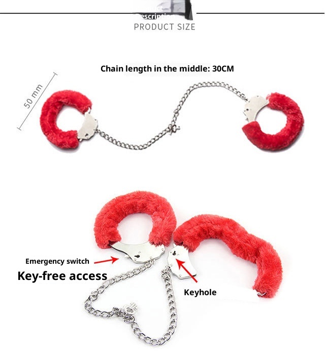 Menottes en peluche LuvBox Fangqu, jouets alternatifs pour le sexe, le flirt, l'amour et le bondage._voghion.com