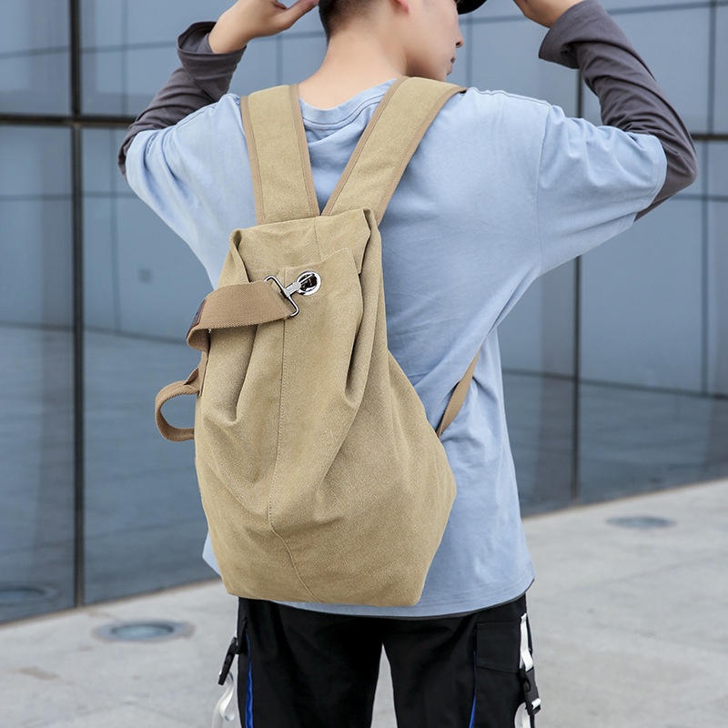 ActiveGo Rucksack Herren Canvas Bucket Bag Bergsteigen Outdoor Reisen Sport Multifunktional Gepäcktasche mit großem Fassungsvermögen Handgepäck_voghion.com