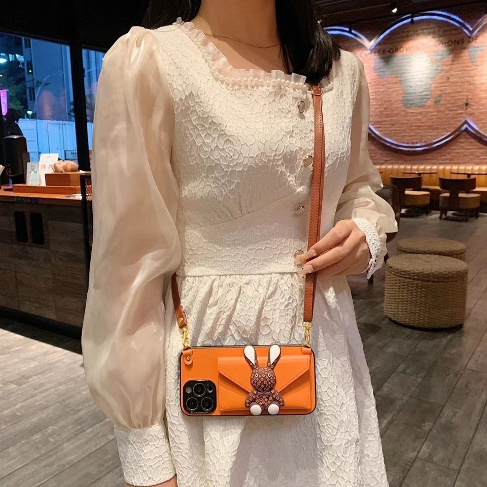 TechGlobe Compatible With Pro Max Coin Crossbody Phone Case IPhone 17 Trendy Fashion Card Holder Protective Cover_voghion.com