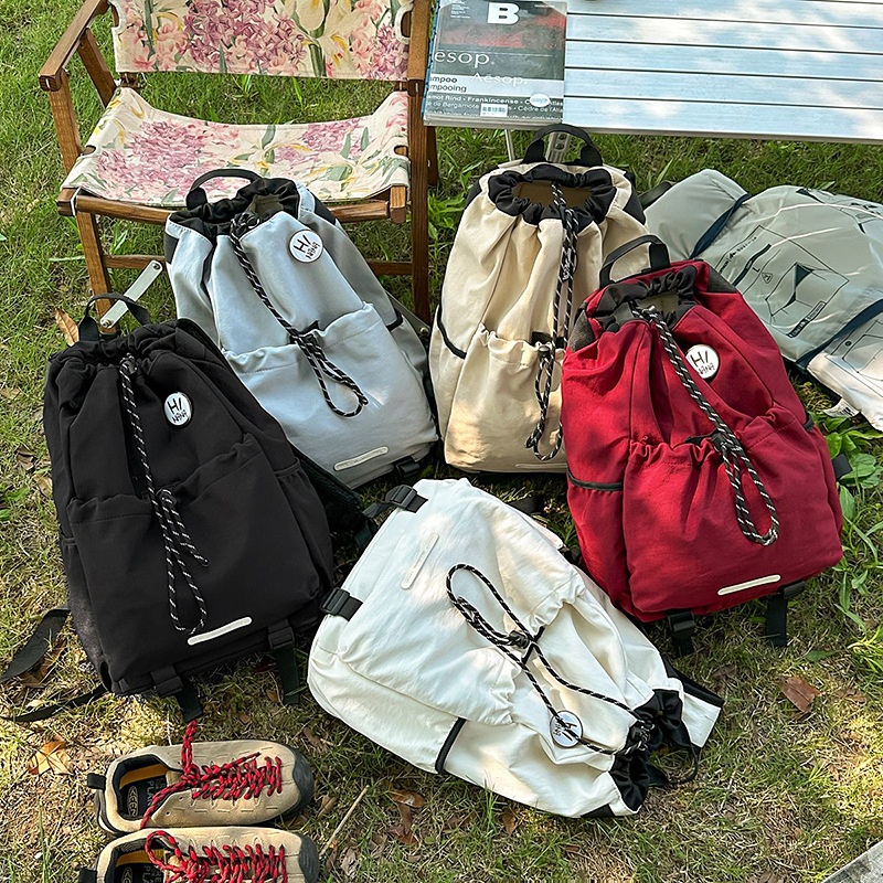 ActiveGo 2025 Summer Badmito Lightweight Travel Backpack Wome's Outdoor Moutaieerig Sports Large Capacity Drawstrig Bag_voghion.com