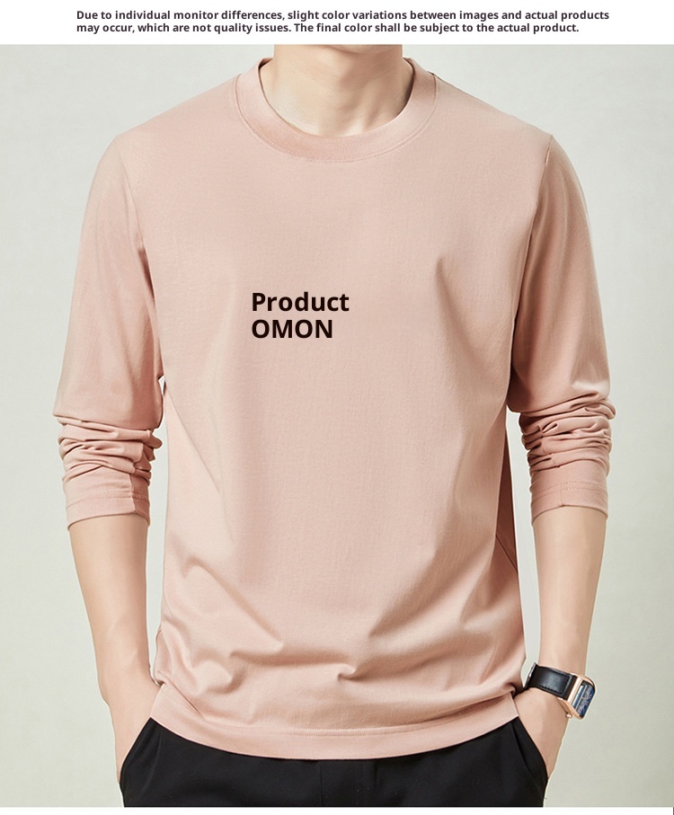 boy 230g Heavyweigh 100% Coon Long Sleeve T-Shir Men's Solid Color Base Shir New Top Spring Auumn Round Neck_voghion.com