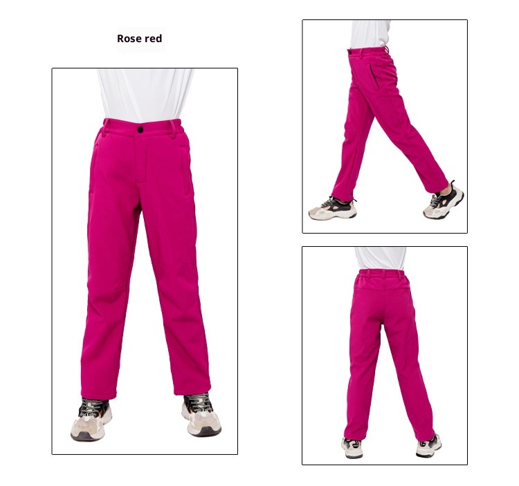 001 2023 Children's Softshell Boys And Girls Big Kids Autumn Winter Outdoor Sports Waterproof Windproof Fleece Lined Warm_voghion.com