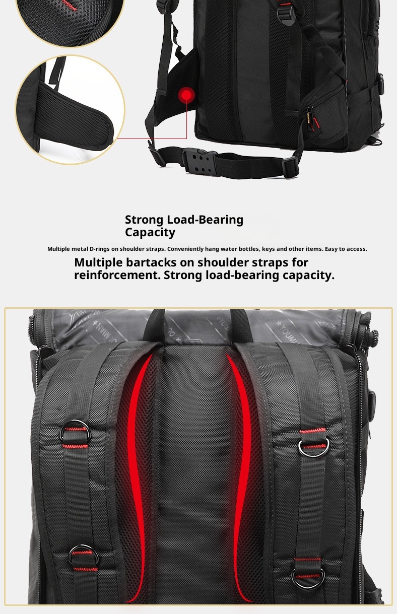 Zaino da viaggio ActiveGo, multifunzionale, per fitness, escursioni, ciclismo, outdoor, extra large, capacità extra_voghion.com