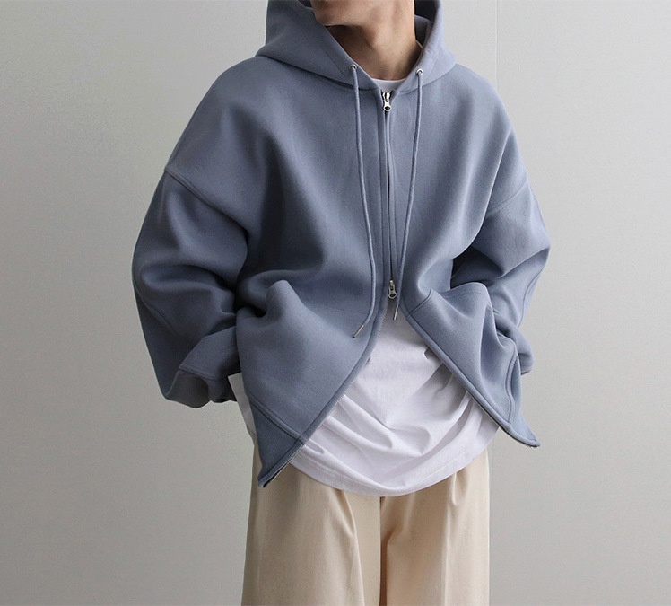 boy European And American Cross-Border 2023 Autumn Winter New Hooded Solid Color Cardigan Versatile Japanese Style Simple_voghion.com