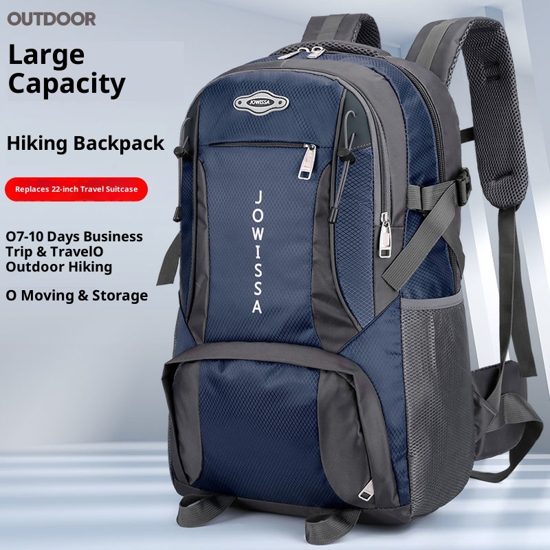 ActiveGo Outdoor Travel Backpack Men's Large Capacity Waterproof Hiking Business Trip Work Luggage Denim Gym Bag_voghion.com
