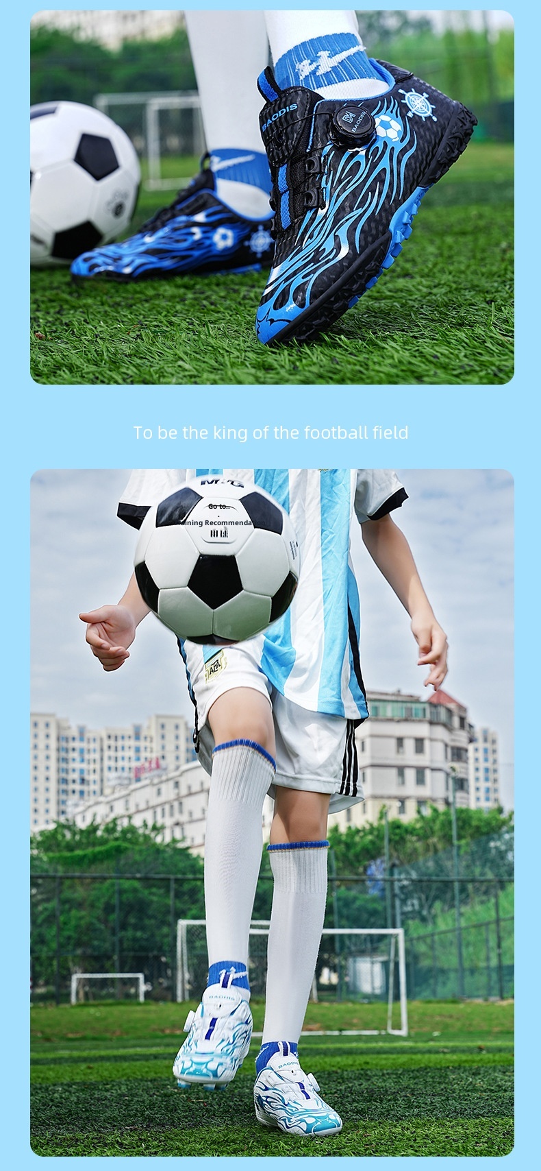 ShoeGlobe Children's Professional Training Cleats For Primary And Secondary School Students Boys' Competition Special Long Spike_voghion.com
