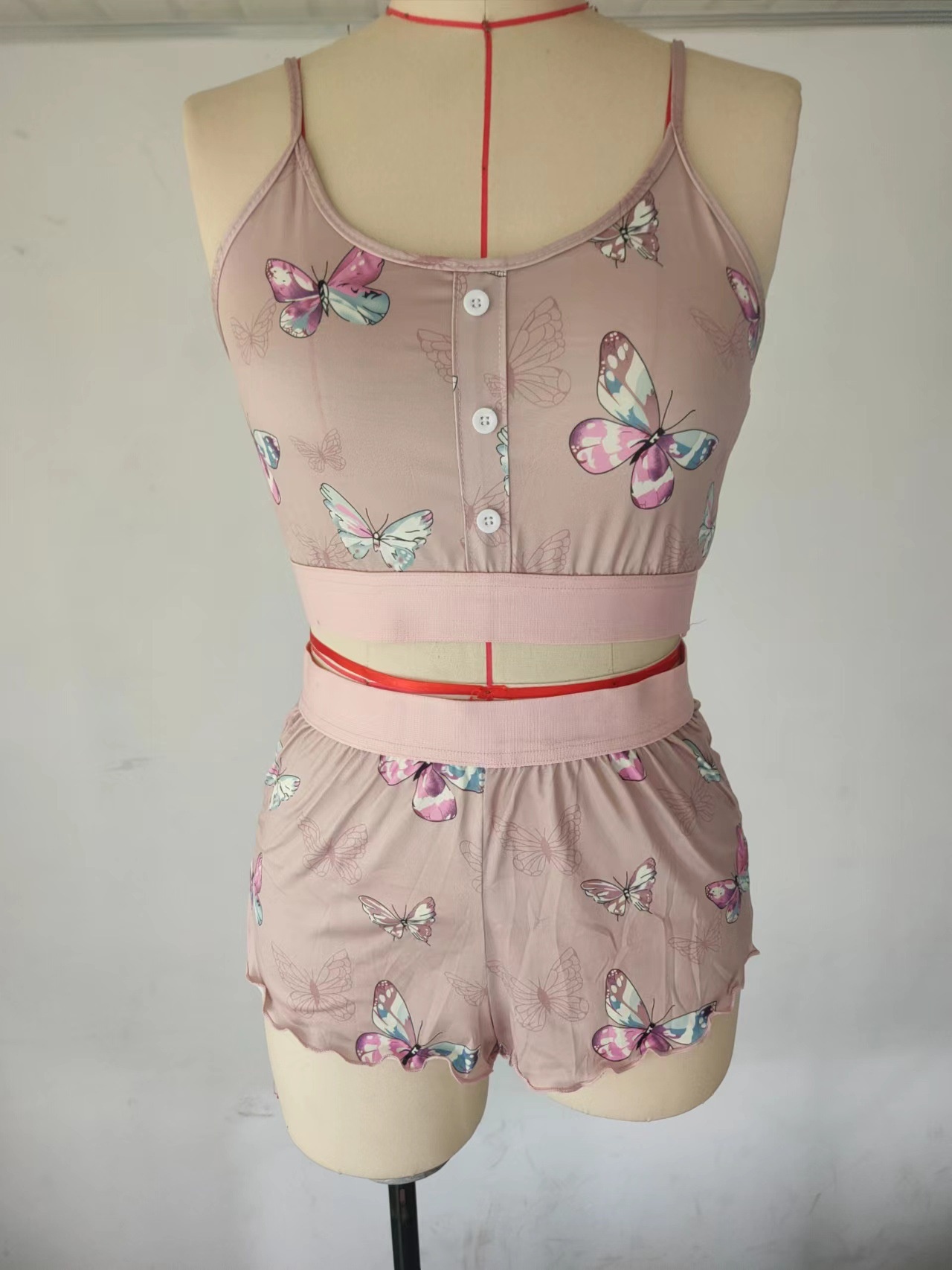 ChicShe Commercio Estero Nuova Moda Seta Latte Stampata Canotta Fresco Sottile Aderente Dolce Camicia da Notte Europea e Americana Taglie Forti_voghion.com