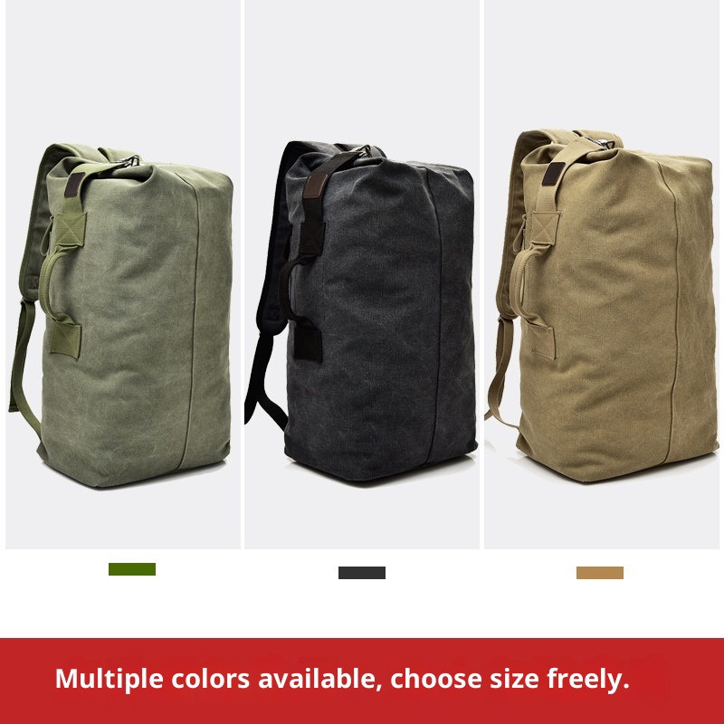 ActiveGo Backpack Double Shoulder Outdoor Travel Ins Super Popular Canvas Bucket Large Capacity Hiking Sports Personality Men's_voghion.com