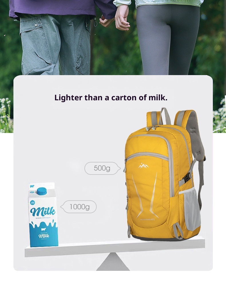 ActiveGo 40L Outdoor Lightweight Men's Hiking Large Capacity Can Hang Trekking Poles Cycling Bag Trail Running Backpack_voghion.com