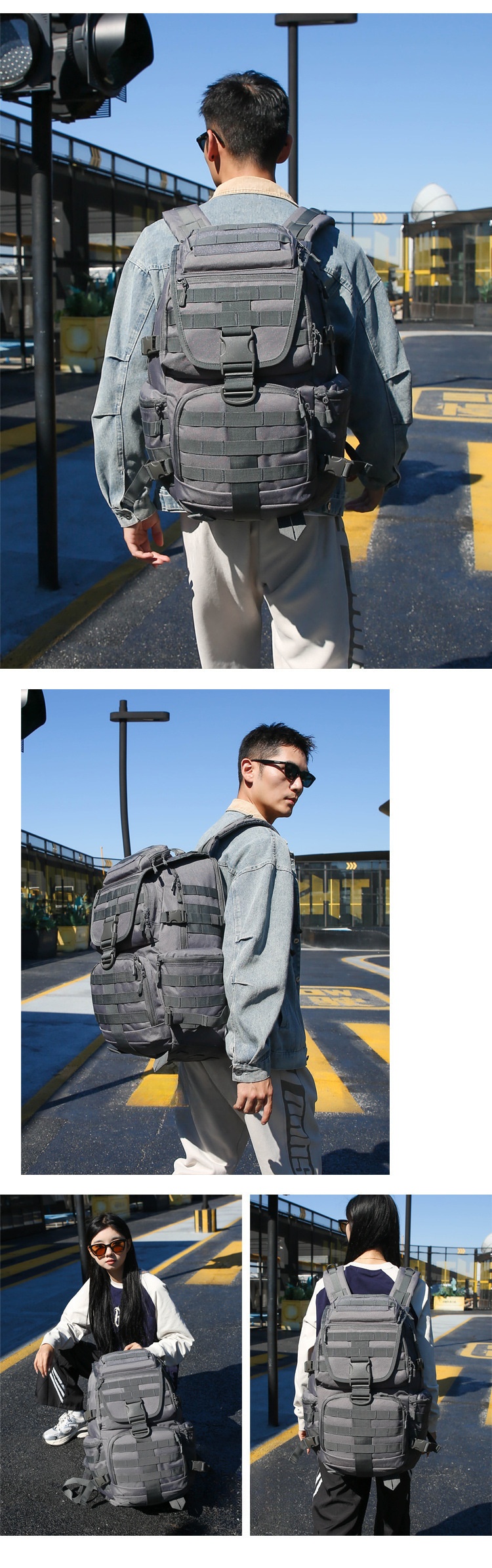 ActiveGo Pathfinder X9 Herren Doppelschulterrucksack Sport Reise Wandern Klettern Großer Fassungsvermögen Outdoor-Ausrüstung_voghion.com